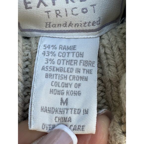 Vintage Express Tricot Ladies Turtleneck Sweater Ramie Cotton Sz M Cosby Grandpa - Picture 10 of 11